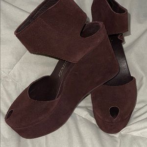 Pedro Garcia Brown Platform Shoes